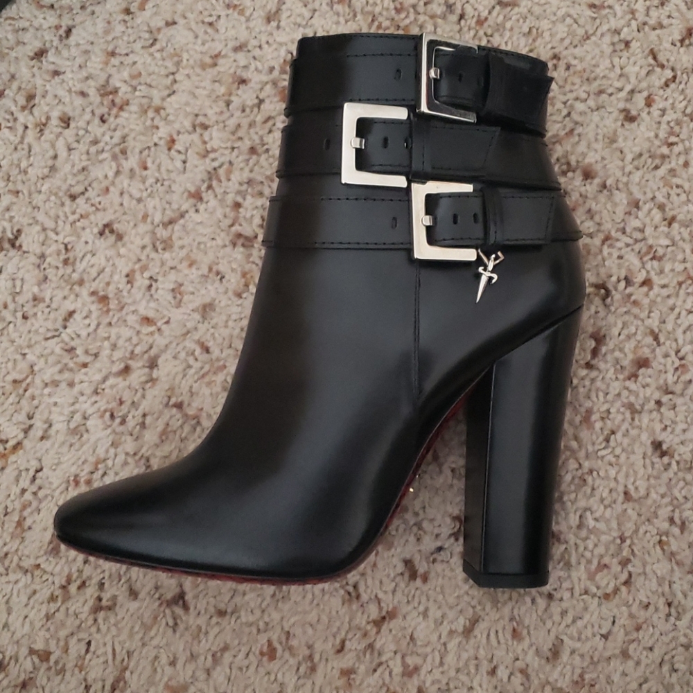 Cesare Paciotti High Heels Leather Boots Black